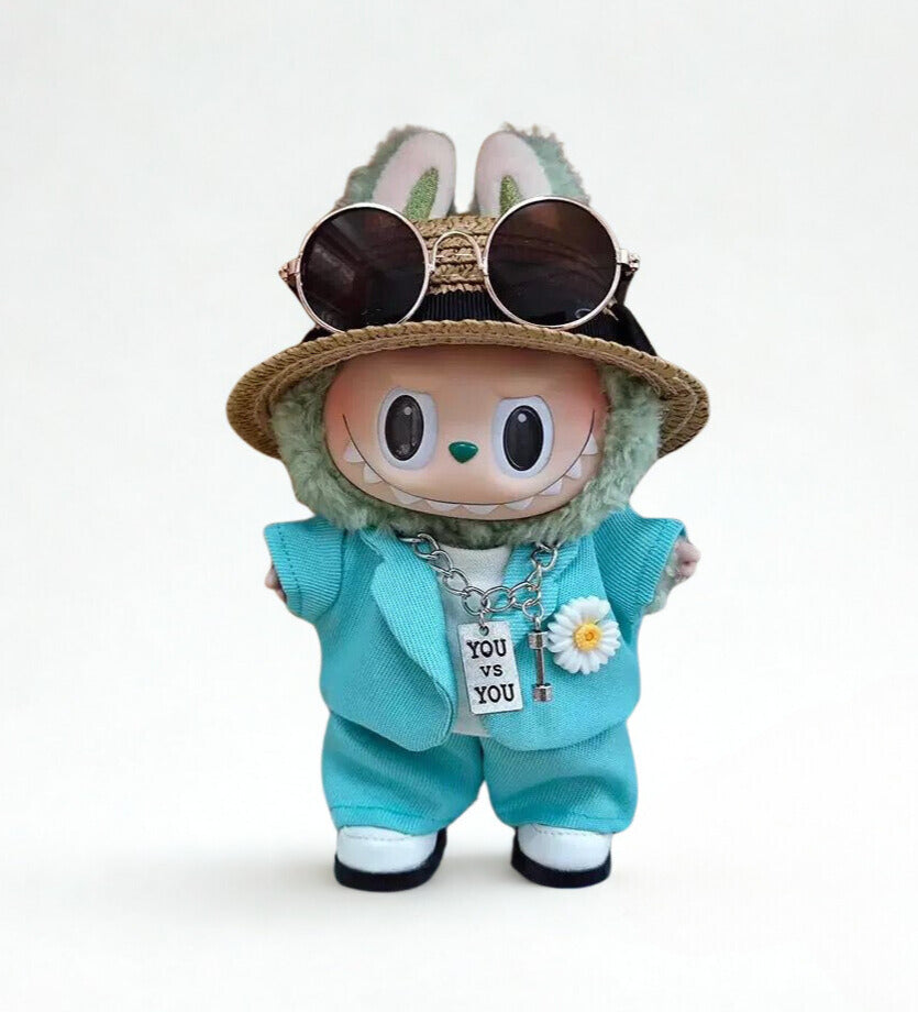 Labubu Light Blue Gentleman Fashion Set - GD Inspired Collection (7 items)