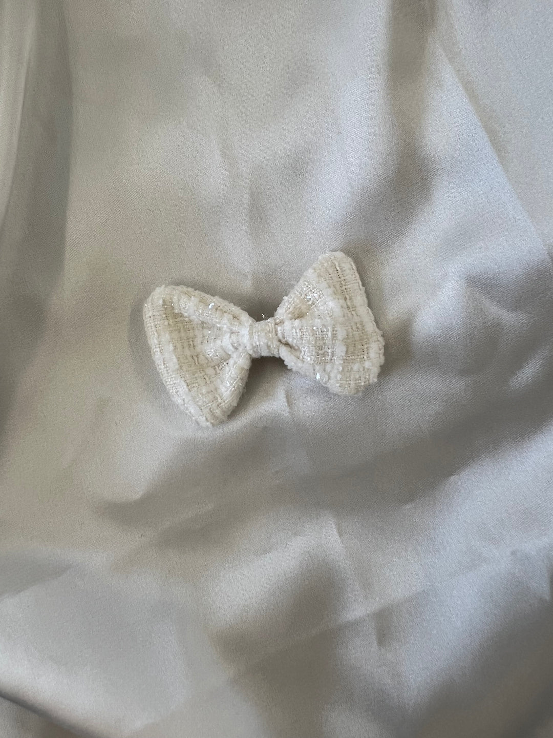 Labubu Ivory Tweed Dress Set with Bow