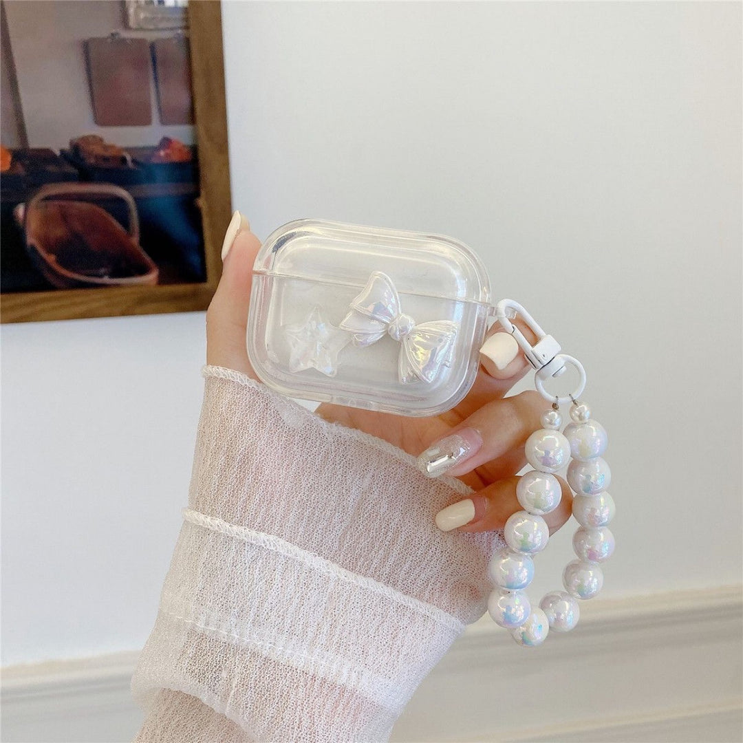 Étui pour AirPods avec nœud nacré