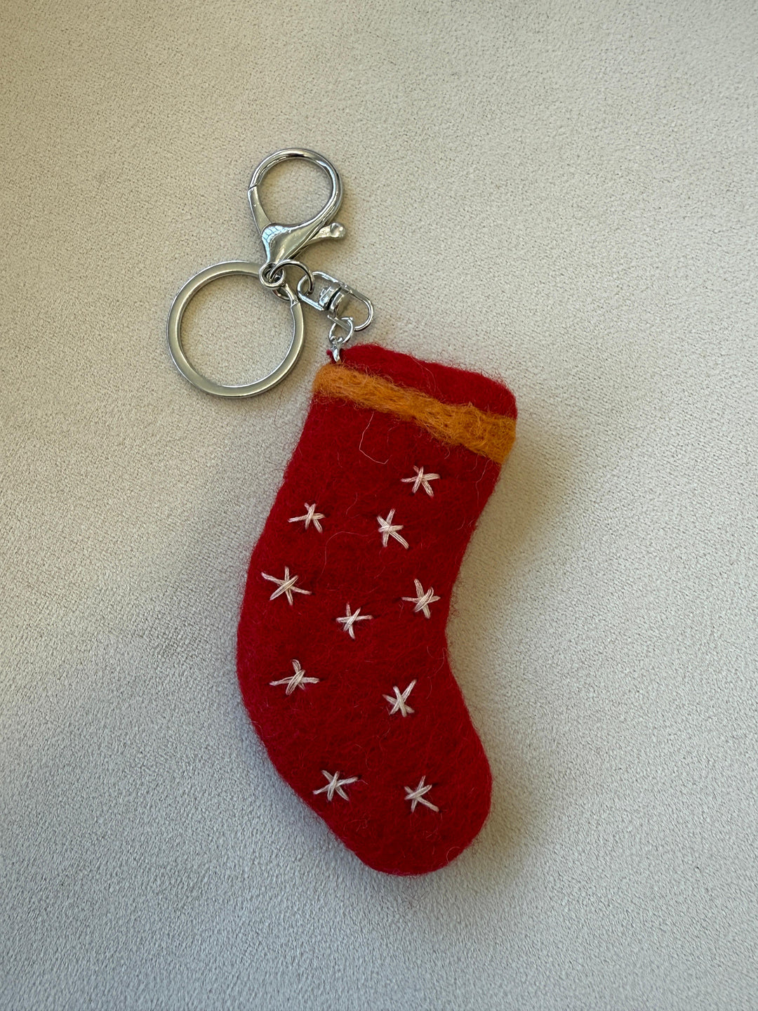 Starry Stocking Felt Charm